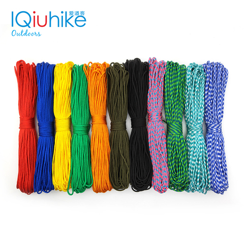 IQiuhike 25FT 50FT 100FT 8/15/31 Meters Dia 2mm one stand Cores for Survival Parachute Cord Lanyard Camping Climbing Rope ► Photo 1/6