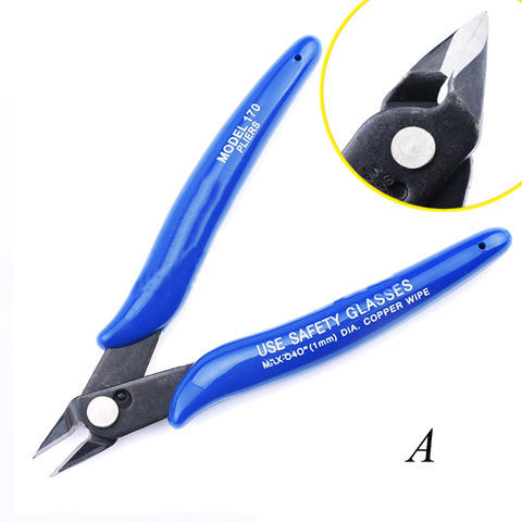 Electrical Wire Cable Cutters Cutting Side Snips Flush Pliers Nipper Anti-slip Rubber Mini Diagonal Pliers Hand Tools ► Photo 1/5