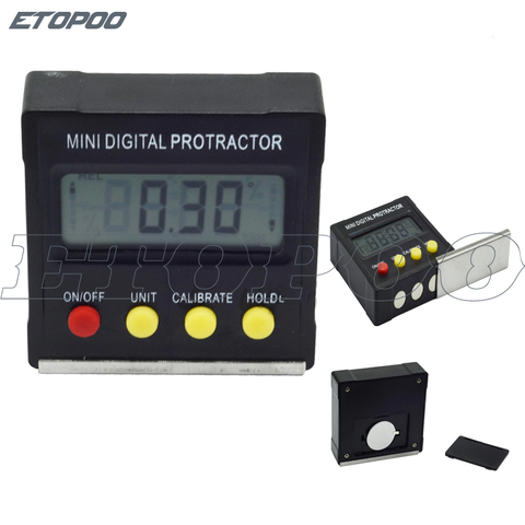 Digital Protractor Inclinometer Angle meter Digital Bevel Box 4 x 90 degree Range + Magnetic Base ► Photo 1/6