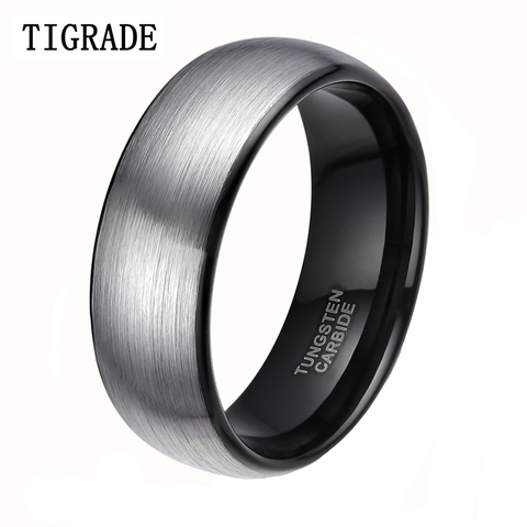 8mm Classic Brushed Men Tungsten Carbide Ring Male Wedding Rings Anillos Anel Masculino Men Jewelry Ring Bague Engagement Rings ► Photo 1/6