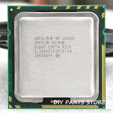 INTEL XONE W3680 SIX  core 3.33 MHZ  LeveL2  8M  4 core  Turbo Frequency  3600 WORK  FOR lga 1366 montherboard ► Photo 1/2