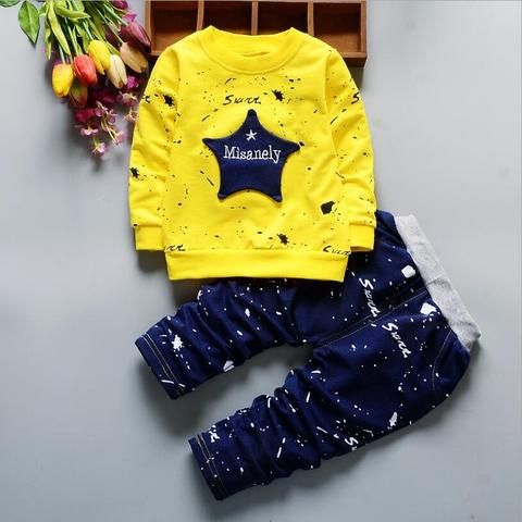 Star Spring Baby Girl Boy Clothing Infant Clothes Suits Casual Sport Cotton T Shirt Pants 2PCS/Sets Kid Child Toddler Tracksuits ► Photo 1/3
