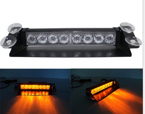 Universal 12V 8 LED Flash Beacon Strobe Warning Lights Car Van Truck s2 front sucker burst flash high-power bright lightning ► Photo 1/4