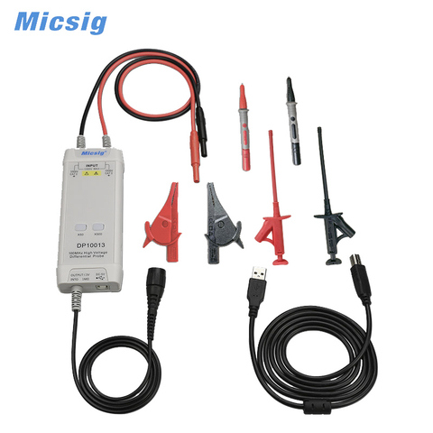 Micsig Oscilloscope 1300V 100MHz High Voltage Differential Probe DP10013 kit 3.5ns Rise Time 50X / 500X Attenuation Rate ► Photo 1/4