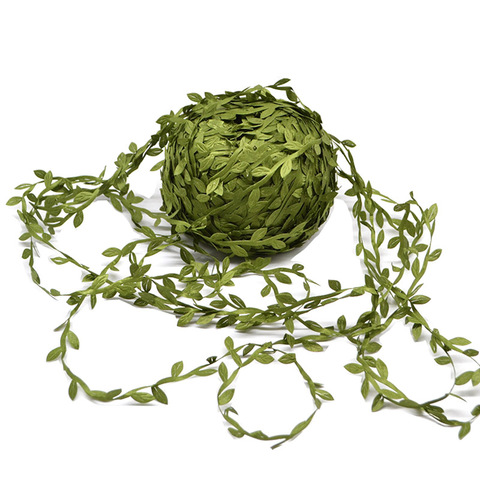 10 Meter Silk Leaf-Shaped Handmake Artificial green Leaves For Wedding Decoration DIY Wreath Gift Scrapbooking Craft Fake Flower ► Photo 1/6