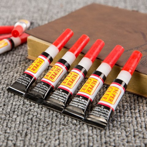 10pcs Liquid Super Glue 502 Instant Strong Bond Leather Wood Rubber Metal Glass Cyanoacrylate Adhesive Stationery Store Nail Gel ► Photo 1/6
