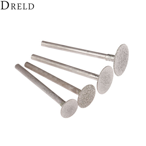 DRELD 4Pcs Dremel Accesories 3mmShank Diamond Mounted Point Grinding Head Stone Jade Carving Polishing Engraving Tools ► Photo 1/6