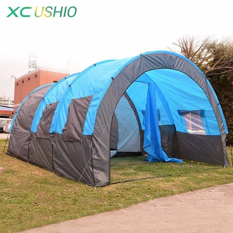480x310x210cm Big Tunnel Tent 5-8 Person Huge Family Tent House for Outdoor Camping Party Rainproof 4 Season Tent 10KG ► Photo 1/6