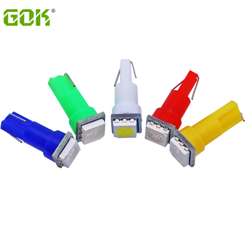 10 x Free shipping T5 led 5050smd LED t5 Bulb with Wedge Base for Dashboards led t5 5050 smd 12v  White/Green/Blue/Red/Yellow ► Photo 1/5