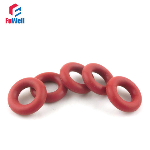 50pcs 4mm Thickness Red Silicon O-ring Seals 35/36/37/38/39/40/41/42/43/44mm OD Heat Resistance O Rings Seals Washers Grommets ► Photo 1/1