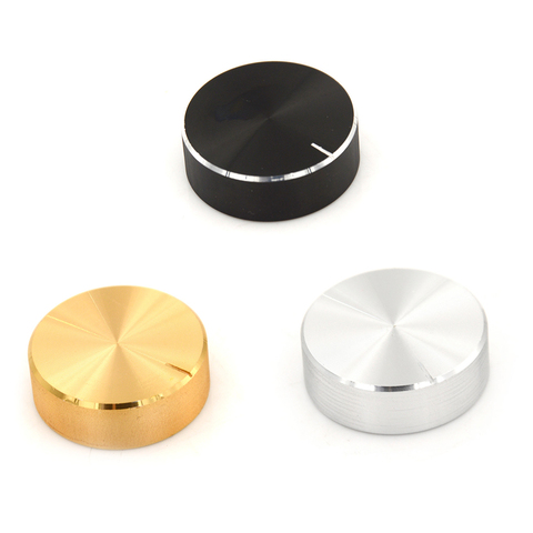 Black Silver Gold  Aluminum + Plastic Knob Potentiometer Knob Cap Speaker Volume Control Knob Audio Knob 30*10*6mm ► Photo 1/6