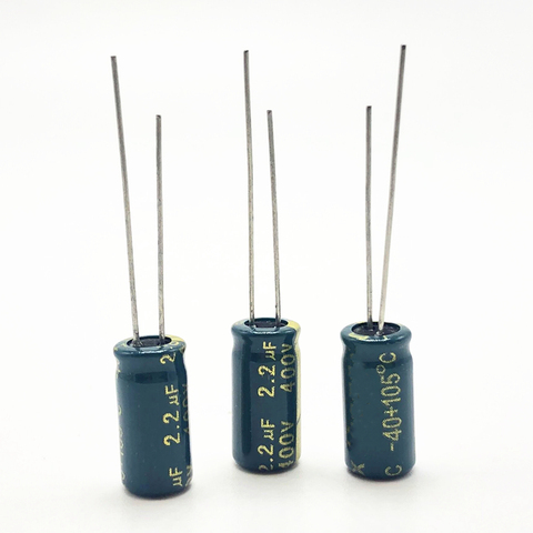 30pcs/lot 400V 2.2UF  6*12 20% RADIAL aluminum electrolytic capacitor 2200NF 20% ► Photo 1/1