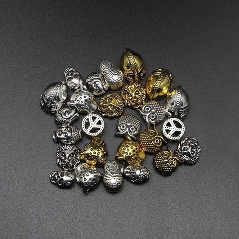 10pcs/lot Antique Gold Charm Beads Gladiatus Owl Russian Doll Skull Spacer Beads For DIY Jewelry Finding Making Bracelet ► Photo 1/6