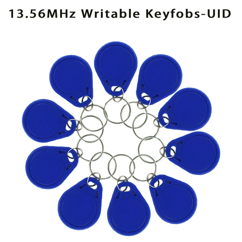 Real 13.56MHz UID Changeable Keyfobs Token MF NFC Tag Rewritable RFID Writable Access Control Key Card Used to Copy /Clone Card ► Photo 1/3