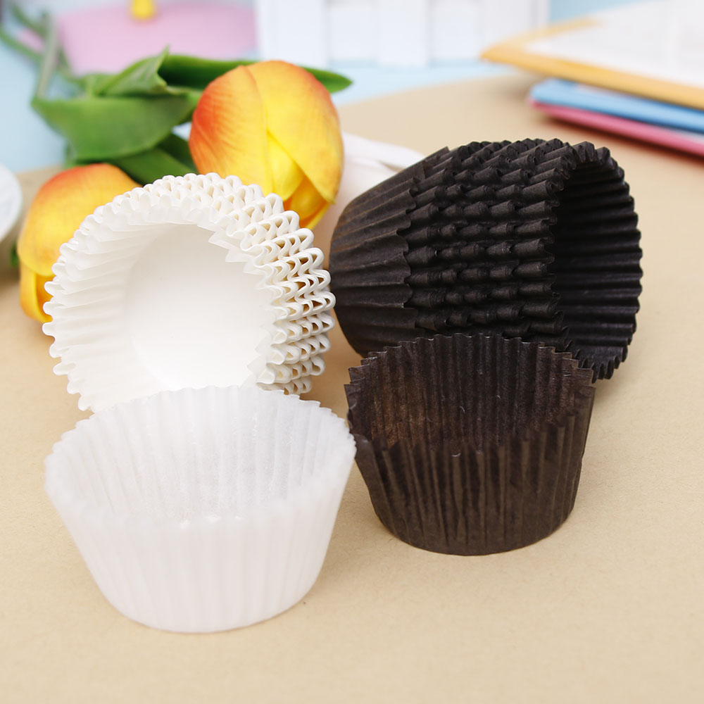 New 100Pcs Cupcake Liner Wrappers Cake Paper Cups Muffin Case Trays Baking Mold