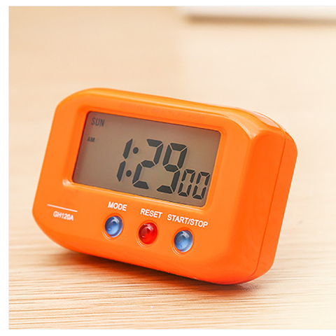 Mini Electronic Alarm Clock with Calendar, Stopwatch, Snooze and Backlight Function Digital LCD Home Travel Car Alarm Clock ► Photo 1/6