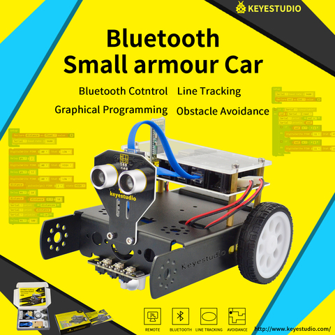 Keyestudio KEYBOT Programmable Education Robot Car Kit + User Manual For Arduino  Graphical Programming ► Photo 1/6