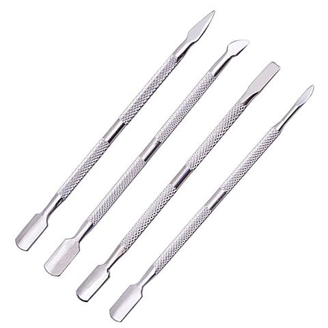 4 Pcs/Set steel Double-ended Cuticle Pusher Dead Skin Remover Manicure cleaner Care nails art tool All for manicure set ► Photo 1/6