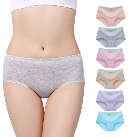 2022 The New Design Pure Cotton Women's Panties Ma'am Spelling Color  Sexy  underwear Nothing Trace Briefs ► Photo 1/6