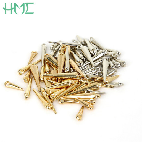 Hot Spike 4x13mm/4x23mm/5x24mm Plated Rhodium/Gold Plastic CCB Charm Pendant for DIY Jewelry Making ► Photo 1/6