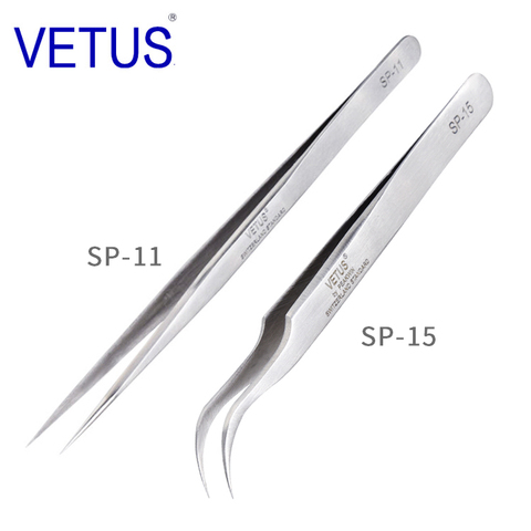 VETUS 1Piece SP-11 SP-15 Anti-static Stainless Steel Tweezers Set For Electronic Cell Phone Repair Tools Kit ► Photo 1/6