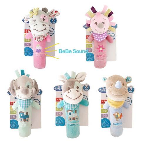 Baby Rattle Mobiles Cute Baby Toys Cartoon Animal Hand Bell Rattle Soft Toddler Oyuncak Plush Bebe Toys 0-12 Months ► Photo 1/6