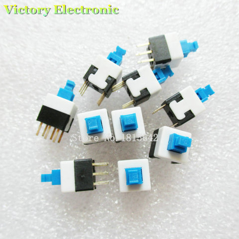 New 20PCS/Lot 8X8 8*8 mm 6Pin Push Tactile Power Micro Switch Self lock On/Off button Latching switch Wholesale Electronic ► Photo 1/1