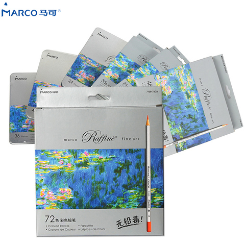Marco  Raffine Fine Art 24/36/48/72 Color Non-toxic Color Pencil lapis de cor Professional Colored Pencils for School Supplies ► Photo 1/6