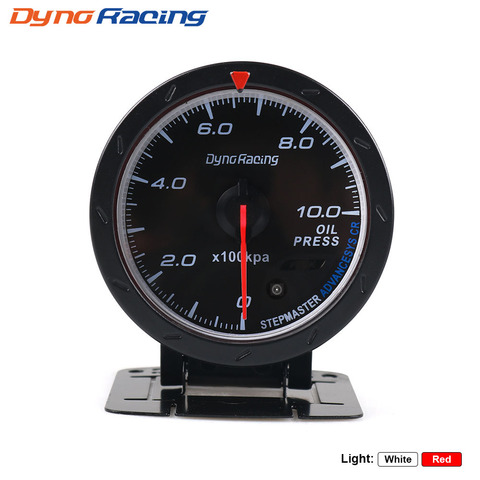 CNSPEED 60MM auto Car Oil pressure Gauge 0-10 BAR Oil Press Meter Red & White Lighting Car Meter with Oil Press Sensor YC101351 ► Photo 1/1