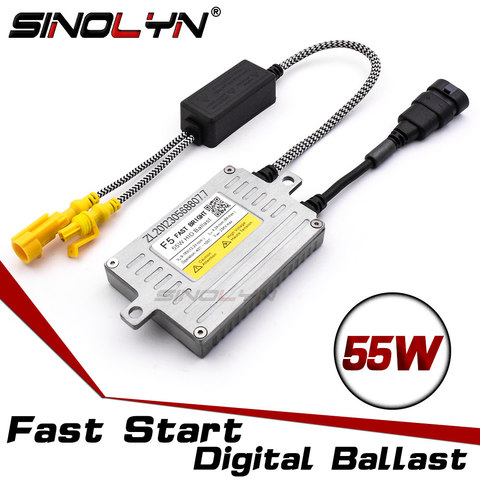 DLT F5 Ballast Fast Bright Reactor Xenon Ignition AC Unit Quick Start Digital Slim Block For HID Xenon Lamps Light Bulbs 12V 55W ► Photo 1/5