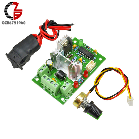 80W 10A 12V Reversible Adjustable DC Motor Speed Controller High Torque PWM Speed Regulator Control Switch 6-30V Potentiometer ► Photo 1/6