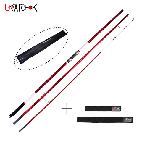 4.20M 40T high-carbon 3 Sections 490g Surf casting fishing rods SIC guide  Webo DPS Telescopic Surf rod ► Photo 1/1