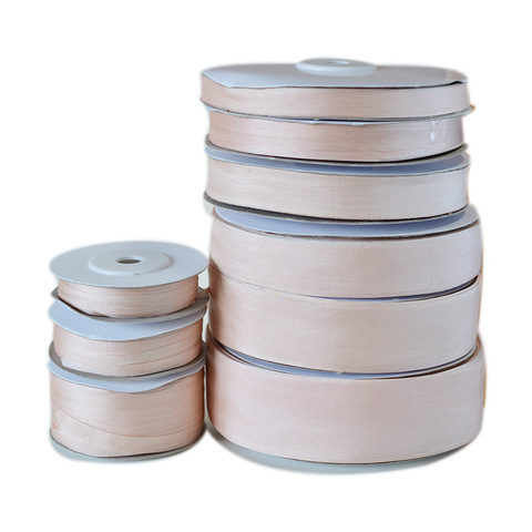 215 Peach Parfait 100% Real Pure Silk Ribbon for Embroidery Handcraft Double Face Taffeta Silk Tape 2/4/7/10/13/15/20/25/32mm ► Photo 1/4