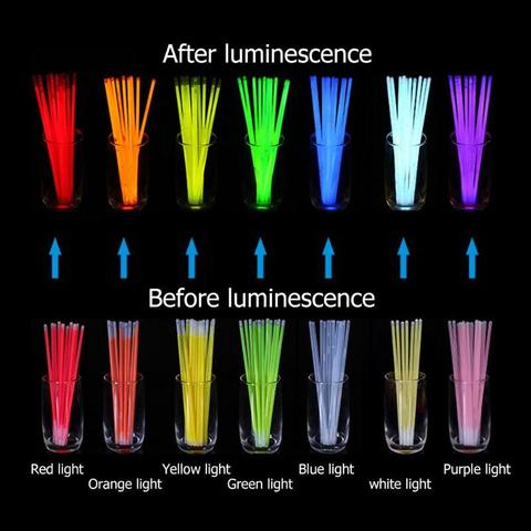 100 Pcs eight-color Party Fluorescence Light Glow Sticks Bracelets