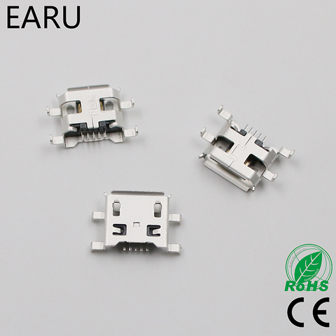 10pcs Micro USB 5pin B type 0.8mm Female Connector For Mobile Phone Mini USB Jack Connector 5pin Charging Socket Four feet plug ► Photo 1/6