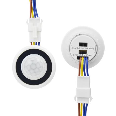 PIR Sensor Switch Motion Detector IR Infrared Induction Lamp Switch 220V 110V For LED Light Fluorescent Bulb Downlight ► Photo 1/6