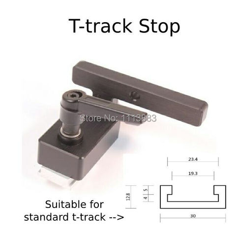 Miter Track Stop for T-Slot T-Tracks, Increase Square Shape Knob for you to choose ► Photo 1/6