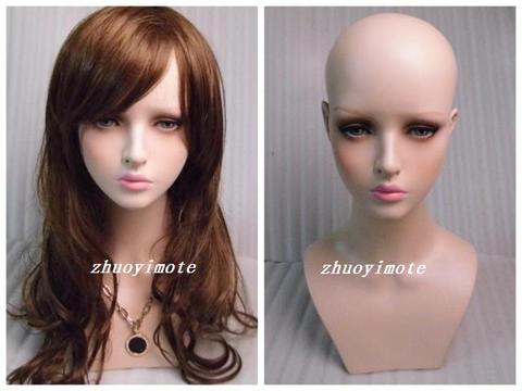 High quality Fiberglass Realistic female mannequin dummy head bust manikin heads wig head ► Photo 1/6