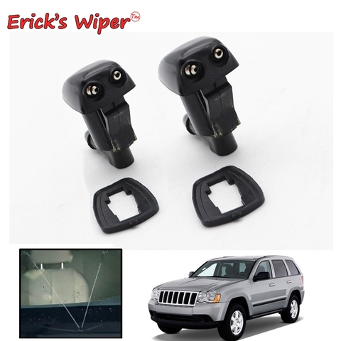 Erick's Wiper 2Pcs/lot Front Windshield Wiper Washer Jet Nozzle For Jeep Grand Cherokee WK 2005-2011 OE: 55079049AA ► Photo 1/6