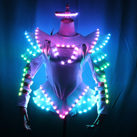New Arrival Bride Light Up Luminous Clothes LED Costume Ballet Tutu Led Dresses For Dancing Skirts Wedding Party ► Photo 1/6