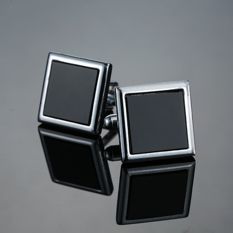 Classic men's new black box Cufflinks Cufflinks French wedding dress shirt accessories 1 double free shipping ► Photo 1/6