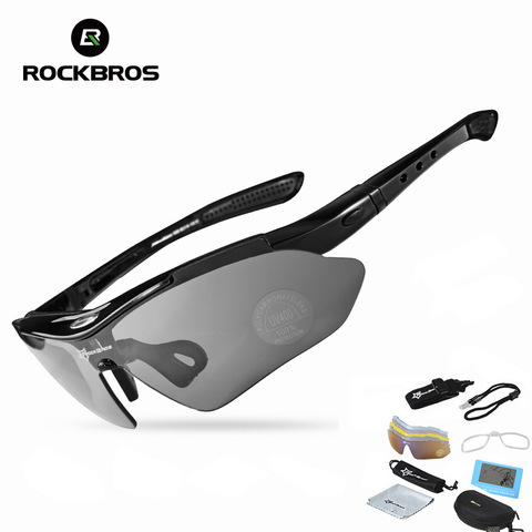 RockBros Cycling Glasses Outdoor Sports Polarized Bicycle Sunglasses Bike Glasses  Goggles Eyewear 5 Lens Bicycle Accessories ► Photo 1/6