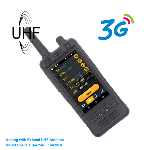 3G Mobile Phone  W5  PTT Radio IP67 Waterproof UHF 400-470MHz Walkie Talkie 5MP Camera Dual SIM Android 6 smart phone ► Photo 1/6
