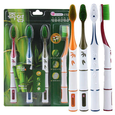 4PCS/LOT   South Korea antibacterial soft hairy  Adults toothbrush Portable travelling toothbrush ► Photo 1/3