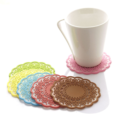 Semi-transparent candy color cup mat Creative home Home Furnishing daily life daily necessities and practical cup mat ► Photo 1/6