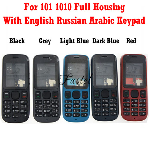 HKFASTEL NEW high quality Cover For Nokia 101 1010 Full Complete Phone Housing + English Russian Arabic Keypad Cover Case ► Photo 1/5