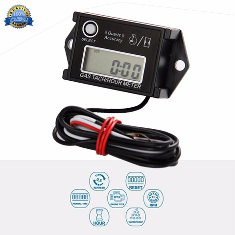 Digital RPM Counter Hour Tachometer HM026 for Snowmobile Skis Motor Bike Go Kart Lawn Mower RL-HM026  Free Shipping ► Photo 1/6