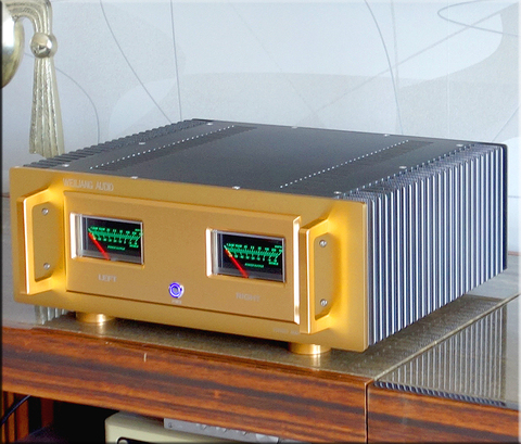 luxury Full aluminum power amplifier chassis with double VU meter 430*359*150mm ► Photo 1/5