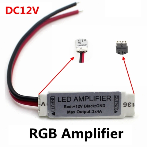 DC12V 3*4A 144W  Mini Portable RGB LED Strip Amplifier Repeater For LED Strip RGB SMD 5050/2835/3528/5730/5630/3014 ► Photo 1/6