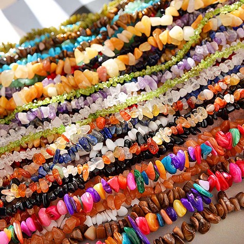 Natural Stone Beads Chips 5-8mm Agates Turquolse Strand 16 inch Lrregular Gravel Bead Diy Bracelet Supplies For Jewelry Making ► Photo 1/6